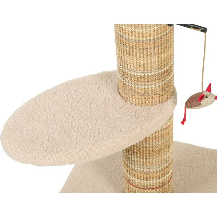 ZOLUX Rascador para gatos Boreal - Estable con zona de descanso, juguete con forma de ratón de sisal, 70 cm, color beige - Ref. AABXZ73832