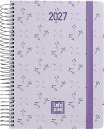 GRAFOPLAS Agenda Anual 2027 Design Serenity A5 con Tapa Extra y Goma