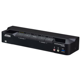 ATEN CS1944DPA Conmutador KVM de 4 puertos USB 3.0, DisplayPort 8K y doble monitor
