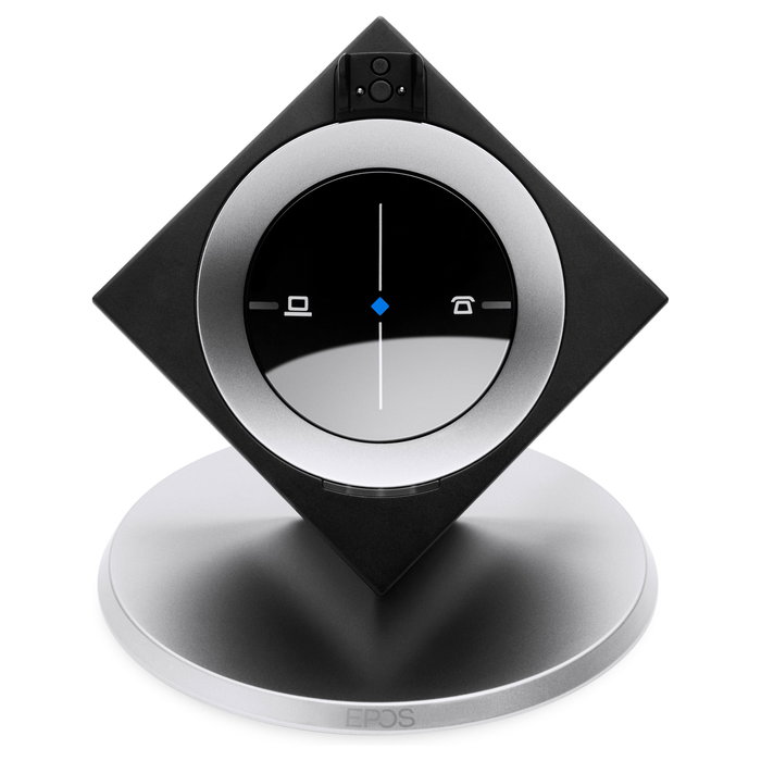 EPOS Impact DW Pro 1 ML Auricular de Diadema Inalámbrico DECT para Oficina/Centro de Llamadas, Compatible con Skype for Business, Monoaural, Negro/Plata
