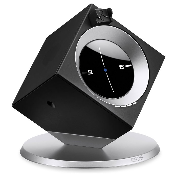 EPOS Impact DW Pro 1 ML Auricular de Diadema Inalámbrico DECT para Oficina/Centro de Llamadas, Compatible con Skype for Business, Monoaural, Negro/Plata