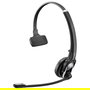 EPOS Impact DW Pro 1 ML Auricular de Diadema Inalámbrico DECT para Oficina/Centro de Llamadas, Compatible con Skype for Business, Monoaural, Negro/Plata