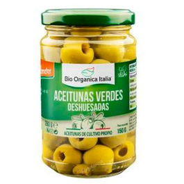 BIO ORGANICA ITALIA Aceituna Verde Deshuesada 280 Gr Bio Certificado Demeter