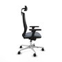PIQUERAS Y CRESPO Silla de oficina Mardos con mecanismo Sincro/Traslack, Gris y Negro
