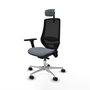 PIQUERAS Y CRESPO Silla de oficina Mardos con mecanismo Sincro/Traslack, Gris y Negro