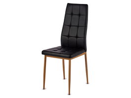 Giftdecor Silla Negra Patas Madera 10 x 43 x 18 cm (Set de 4)
