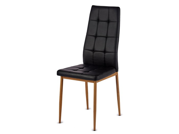 Giftdecor Silla Negra Patas Madera 10 x 43 x 18 cm (Set de 4)