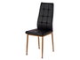 Giftdecor Silla Negra Patas Madera 10 x 43 x 18 cm (Set de 4)