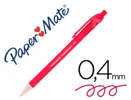 Papermate Boligrafo Flexgrip Retractil Rojo, Punta 1 mm, Trazo 0.4 mm
