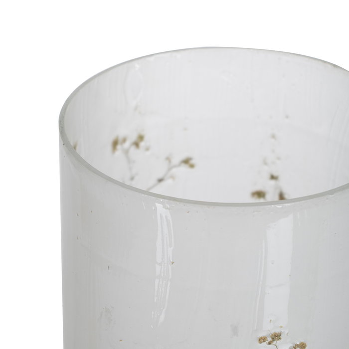 Portavelas Gris-Oro Cristal Decoración 15 X 15 X 25 cm