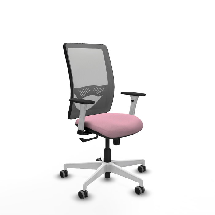 PIQUERAS Y CRESPO Silla de oficina Zulema Rosa y Gris con mecanismo Sincro PIQUERAS Y CRESPO Silla de oficina Zulema Rosa y Gris con mecanismo Sincro