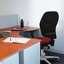 PIQUERAS Y CRESPO Silla de oficina Jorquera con mecanismo Sincro, Marrón y Blanco