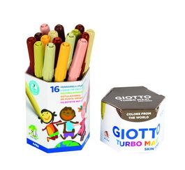 Rotulador Fibra Giotto Turbo Maxi Skin Tones Estuche De 16