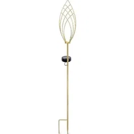 Garden Id Epi Gold Lámpara Solar para Jardín Ø11 x H81 cm, Autonomía 6-8 Horas, Botón Encendido/Apagado, Batería Recargable AAA
