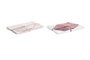 DKD Home Decor Set de 9 Mantel Scandi Rosa Blanco 250 x 150 cm