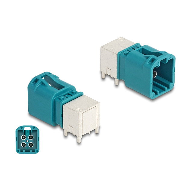 DeLOCK 90116 Conector coaxial Mini FAKRA Z macho cuádruple acodado tipo-B