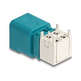 DELOCK Mini FAKRA Z Conector Cuádruple Acodado Tipo-B para PCB, Hembra, 50 Ω