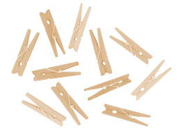 Innspiro Pinzas de madera pequeñas natural 48x7mm, 48 unidades