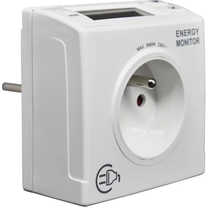 GAO GAO4004282473718 Monitor de Consumo Energético Mide W/kWh Detector 4W Disyuntor Integrado 16A 3680W