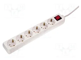 AS SCHWABE Prolongador de alimentación H05VV-F 3G1,5mm2 Blanco