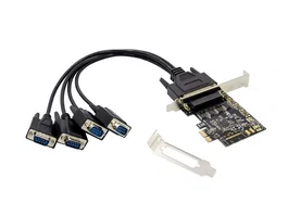 Conceptronic Controladora PCIe 4 puertos serie compatible Low Profile