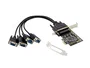 Conceptronic Controladora PCIe 4 puertos serie compatible Low Profile