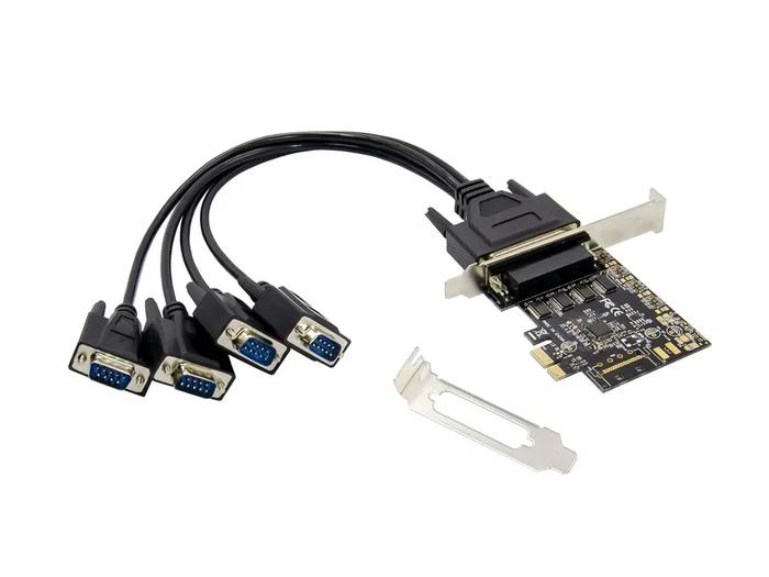 Conceptronic Controladora PCIe 4 puertos serie compatible Low Profile