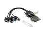 Conceptronic Controladora PCIe 4 puertos serie compatible Low Profile