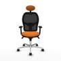 PIQUERAS Y CRESPO Silla de oficina Jorquera Naranja y Negro