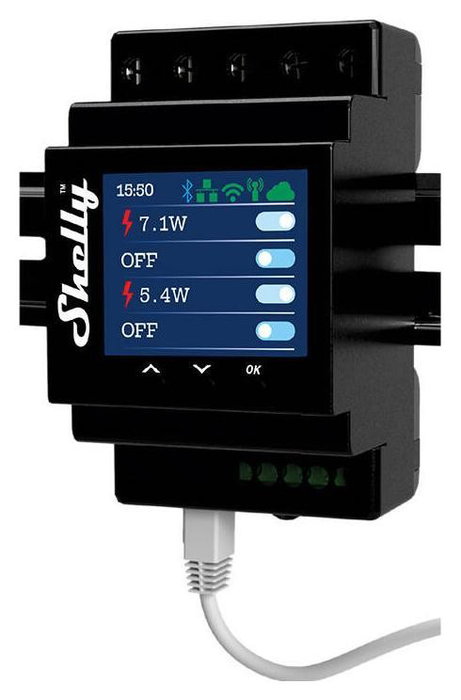 Shelly Pro 4PM Relé WLAN LAN 4 Canales 40A
