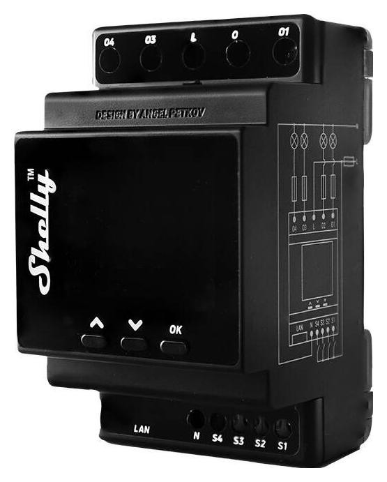 Shelly Pro 4PM Relé WLAN LAN 4 Canales 40A