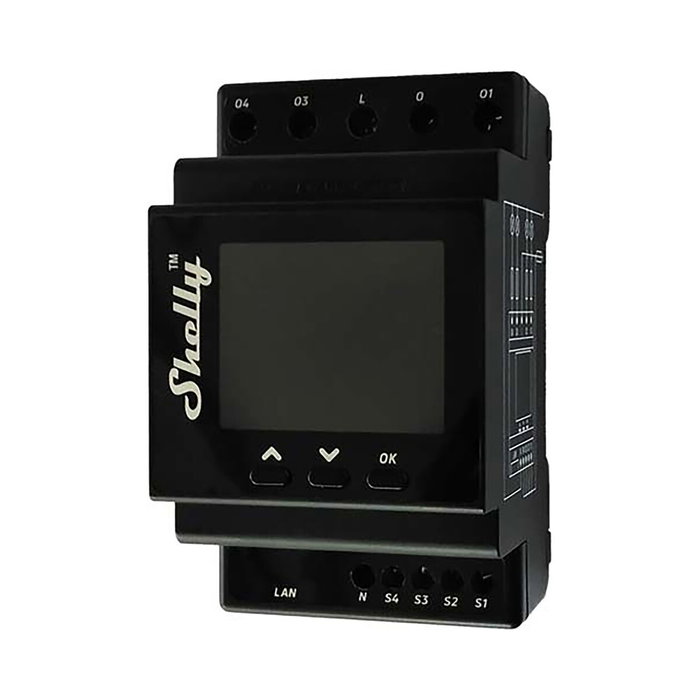 Shelly Pro 4PM Relé WLAN LAN 4 Canales 40A