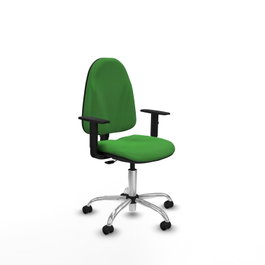 PIQUERAS Y CRESPO Silla de oficina Algarra Verde con Base Cromada
