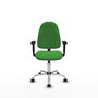 PIQUERAS Y CRESPO Silla de oficina Algarra Verde con Base Cromada