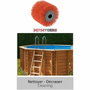Fartools Cepillo de nylon con alambre abrasivo rojo para REX120C y REX200