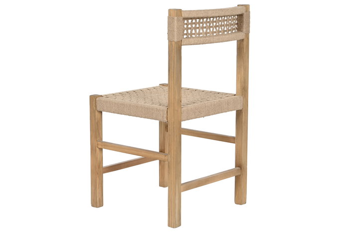 DKD Home Decor Silla Balines Juyon 23, Pino y Yute, Marron Claro, Beige, 45 x 82 x 45 cm (2 Unidades)
