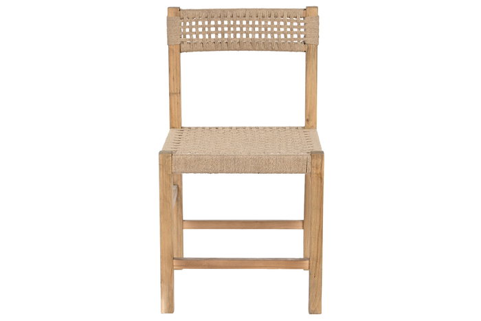DKD Home Decor Silla Balines Juyon 23, Pino y Yute, Marron Claro, Beige, 45 x 82 x 45 cm (2 Unidades)