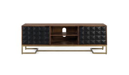 GINER Y COLOMER Mueble TV de madera de mango y patas doradas 150 cm
