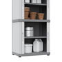 Terry Armario Rolling Space Modular 2 Gris 115 x 59 x 36 cm, Interior/Exterior, 2 Baldas, Puertas Correderas, Cierre Candado, Pies Regulables