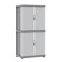 Terry Armario Rolling Space Modular 2 Gris 115 x 59 x 36 cm, Interior/Exterior, 2 Baldas, Puertas Correderas, Cierre Candado, Pies Regulables