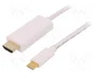 Qoltec Cable USB 3.1 tipo C a HDMI A 4K Alternate Mode 2m