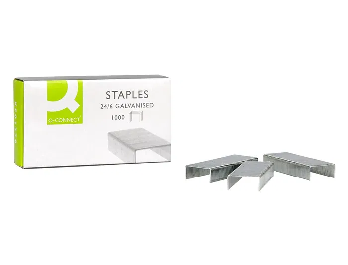 Q-connect Grapas 22/6 24/6 Galvanizadas Caja de 1000 Unidades
