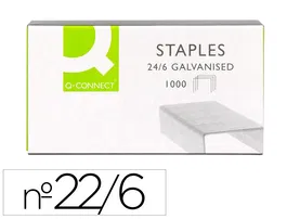 Q-connect Grapas 22/6 24/6 Galvanizadas Caja de 1000 Unidades