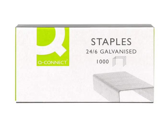 Q-connect Grapas 22/6 24/6 Galvanizadas Caja de 1000 Unidades