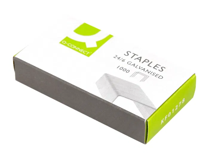Q-connect Grapas 22/6 24/6 Galvanizadas Caja de 1000 Unidades