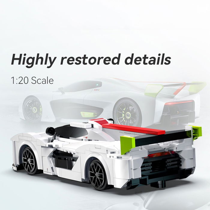 Deqube Pininfarina H2 Speed 1:20 296Pzas C51090W Coche Carreras Eléctrico Hidrógeno Con Licencia Oficial