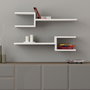 Hanah Home Estantería de Pared Blanca 74.5x18.2x19.6 cm