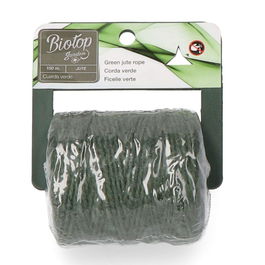 Biotop Cordel de Yute para Jardinería, Verde, Resistente y Biodegradable, 100 Metros, Rollo de Cuerda para Atar Plantas y Entutorar