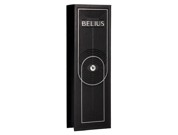 Belius Roller Turbo Aluminio Textura Punteada Negro y Plateado Tinta Azul Caja de Diseño 0.7mm