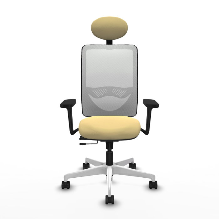 PIQUERAS Y CRESPO Silla de oficina Zulema con mecanismo Sincro/Traslack, Crema y Blanco PIQUERAS Y CRESPO Silla de oficina Zulema con mecanismo Sincro/Traslack, Crema y Blanco